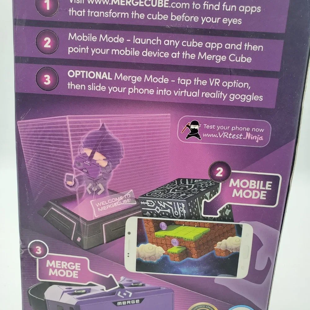 MERGE CUBE AUGMENTED & VIRTUAL REALITY SCIENCE & STEM EDUCATIONAL TOY